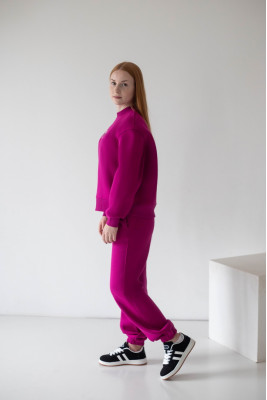 Жіночий теплий костюм oversize із триниткового футера з начосом